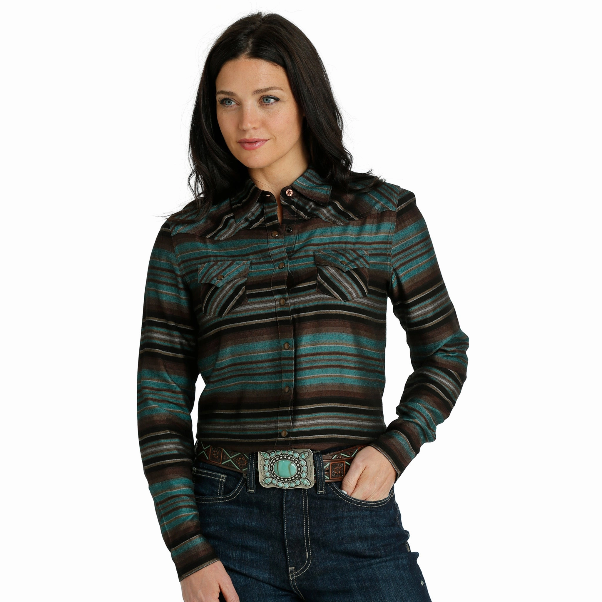 Cruel Women's Multi Stripe Shirt AntiBacterial Coating EcoDyeProcess