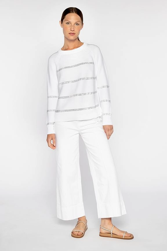 Crystal Stripe Crew Versatile Fit Slim Stretch