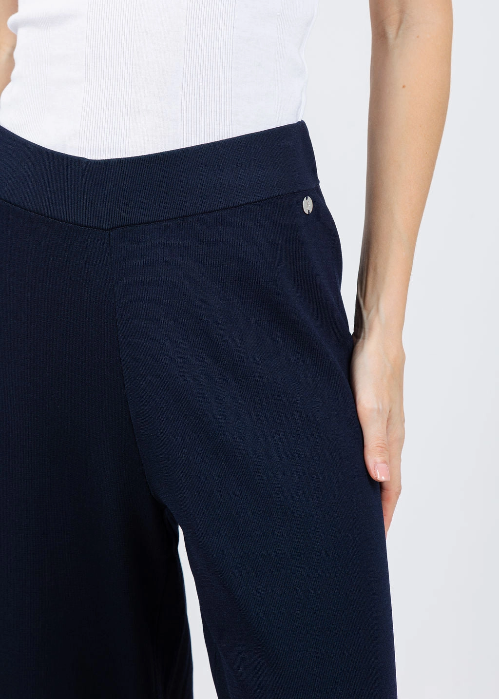Culotte Pants With Stripe Detail - Midnight Blue/Vanilla SoftTouchFinish