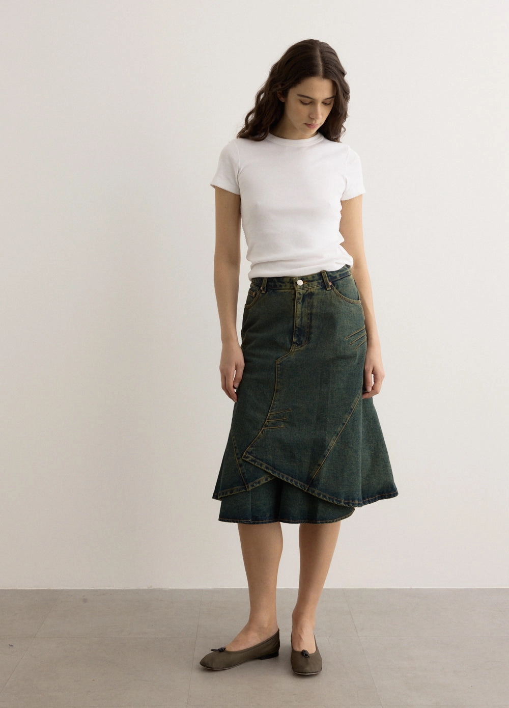 Custom Flare Layered Skirt Fresh Look