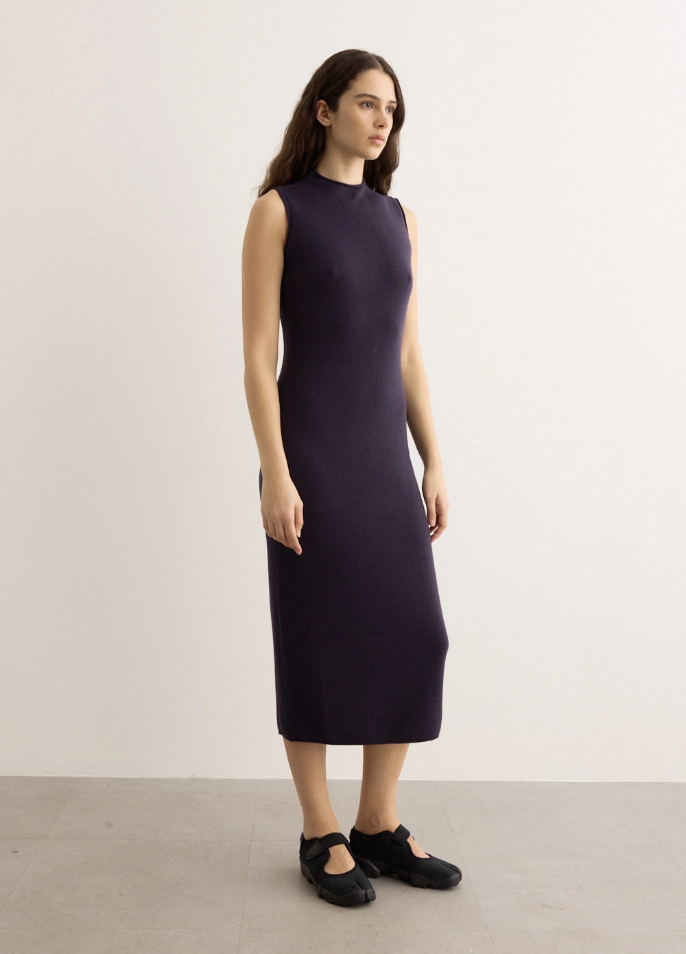 Sequin-Detail Lace Ease Wool Classics Knit Dress