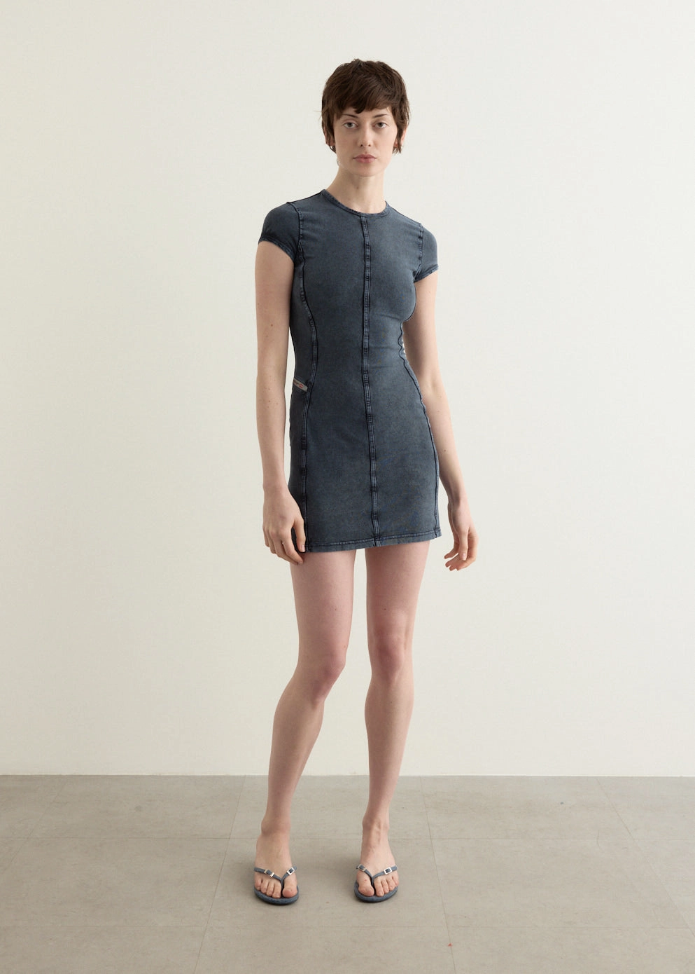 Fashionable Comfort Wear Satin Finish D-Cupsleeves Dress