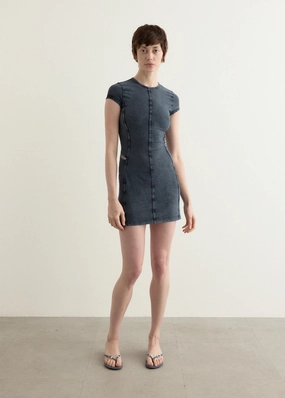 Fashionable Comfort Wear Satin Finish D-Cupsleeves Dress