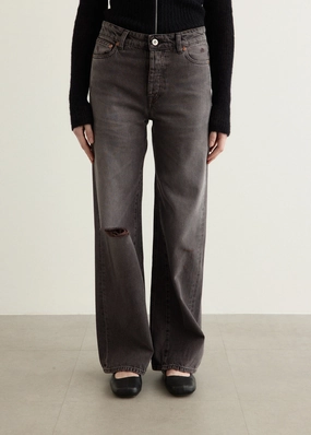 Treble Cut Jeans Multi Layer Knee Reinforcement Relaxed Design Style