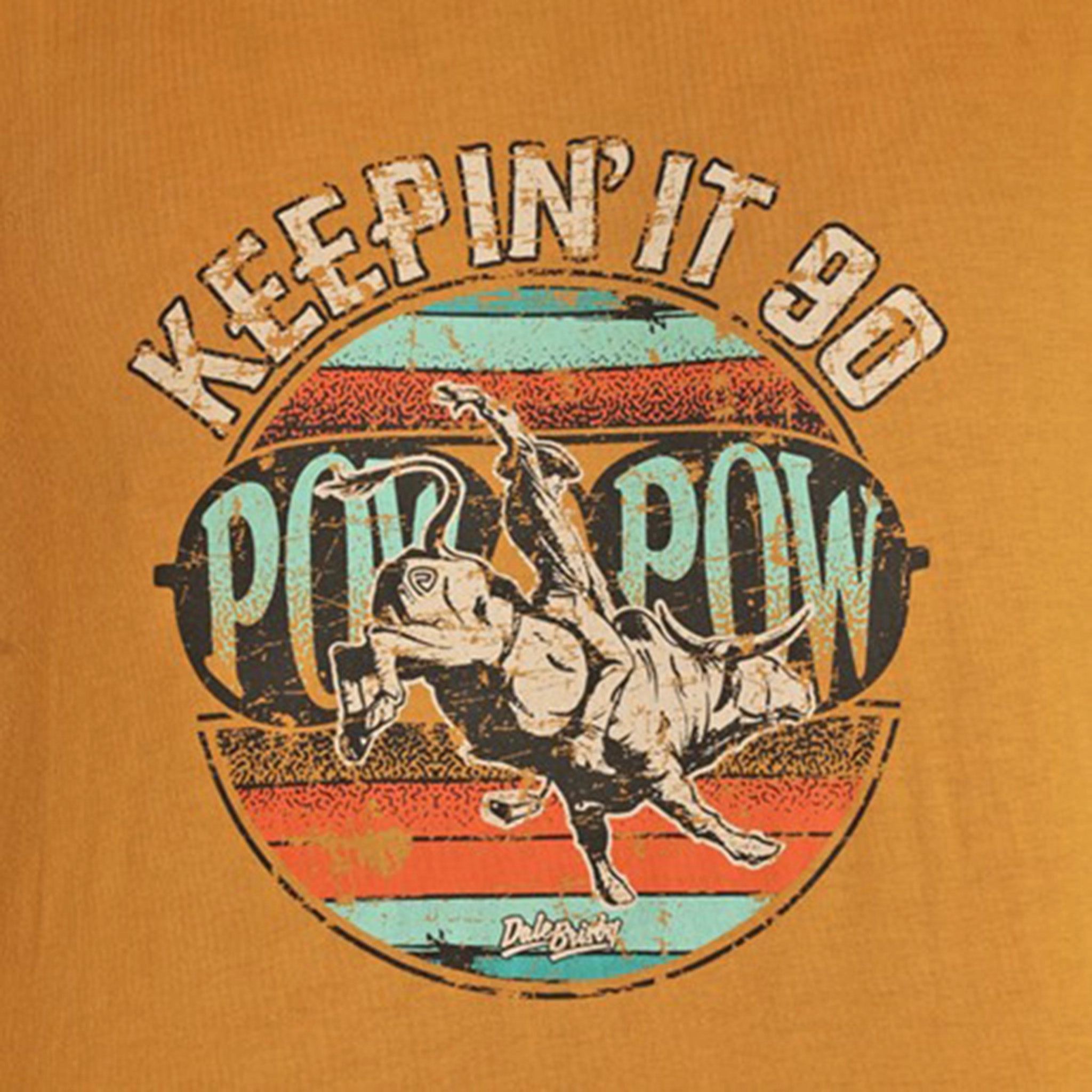 Dale Brisby Men's Keepin' It 90 Mustard T-Shirt Smooth Seam Finish Odorless Binding Tape