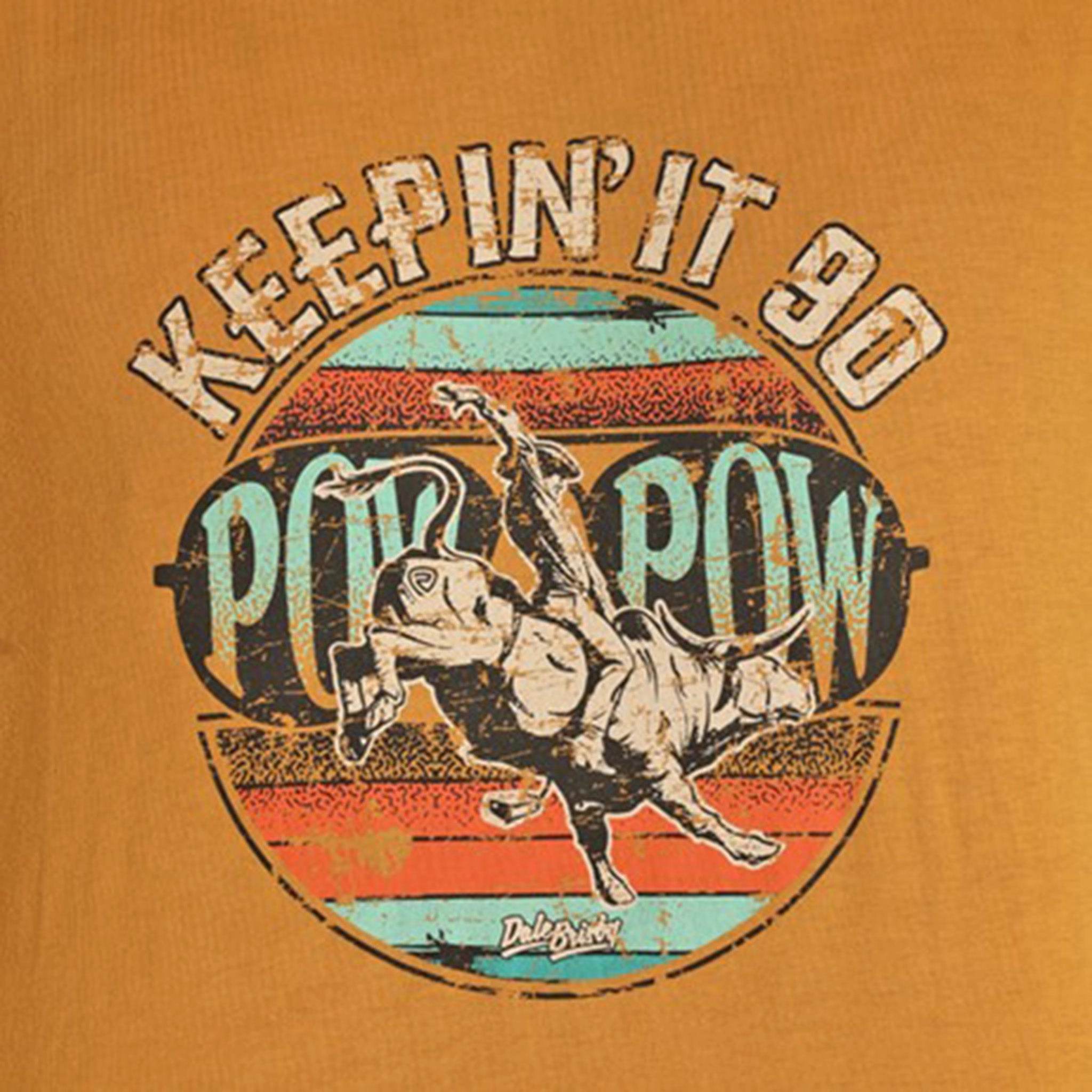 Dale Brisby Men's Keepin' It 90 Mustard T-Shirt Lightweight Feel Matte Finish