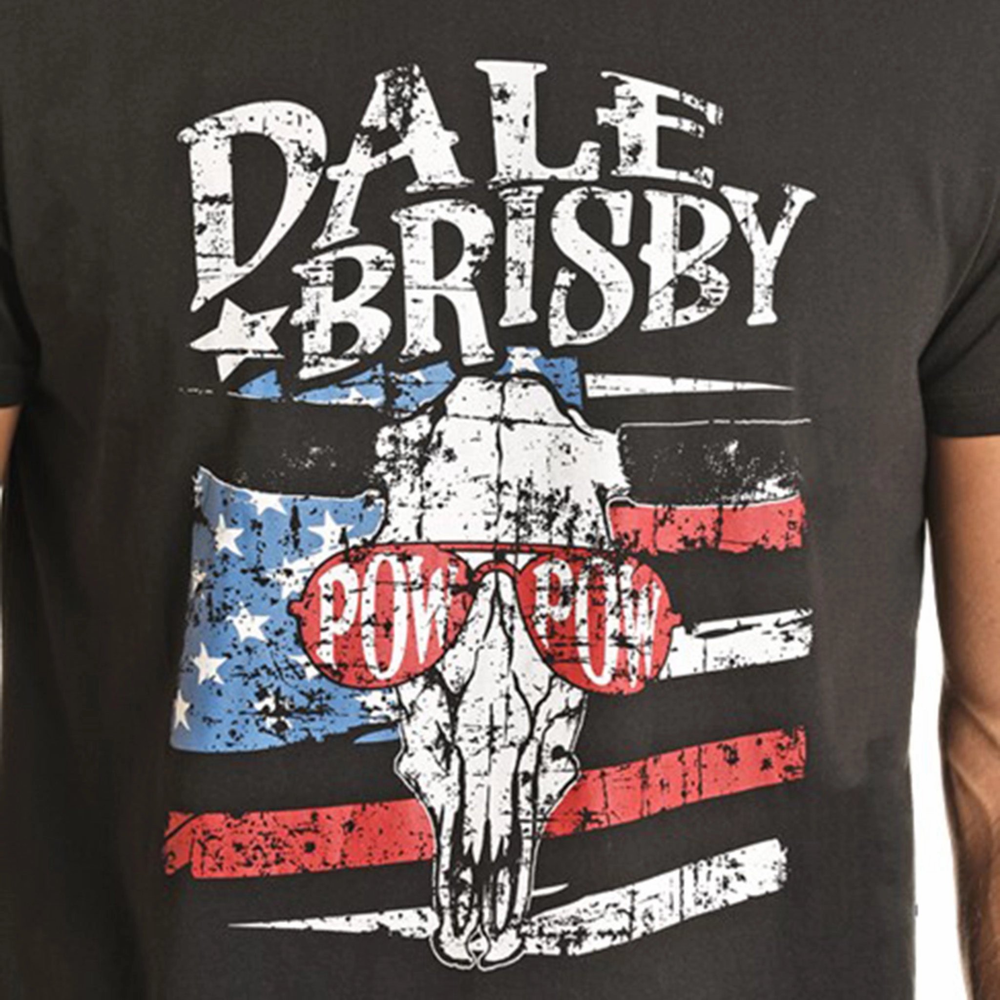 Double Stitched Hems High-Quality Material Dale Brisby Unisex Pow Pow Flag T-Shirt