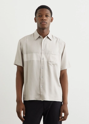 Versatile Layering Piece Dalton Stripe Short Sleeve Shirt