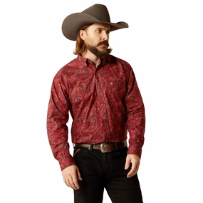 Ariat Men's Jaydon Red Paisley Shirt Perfect Wear