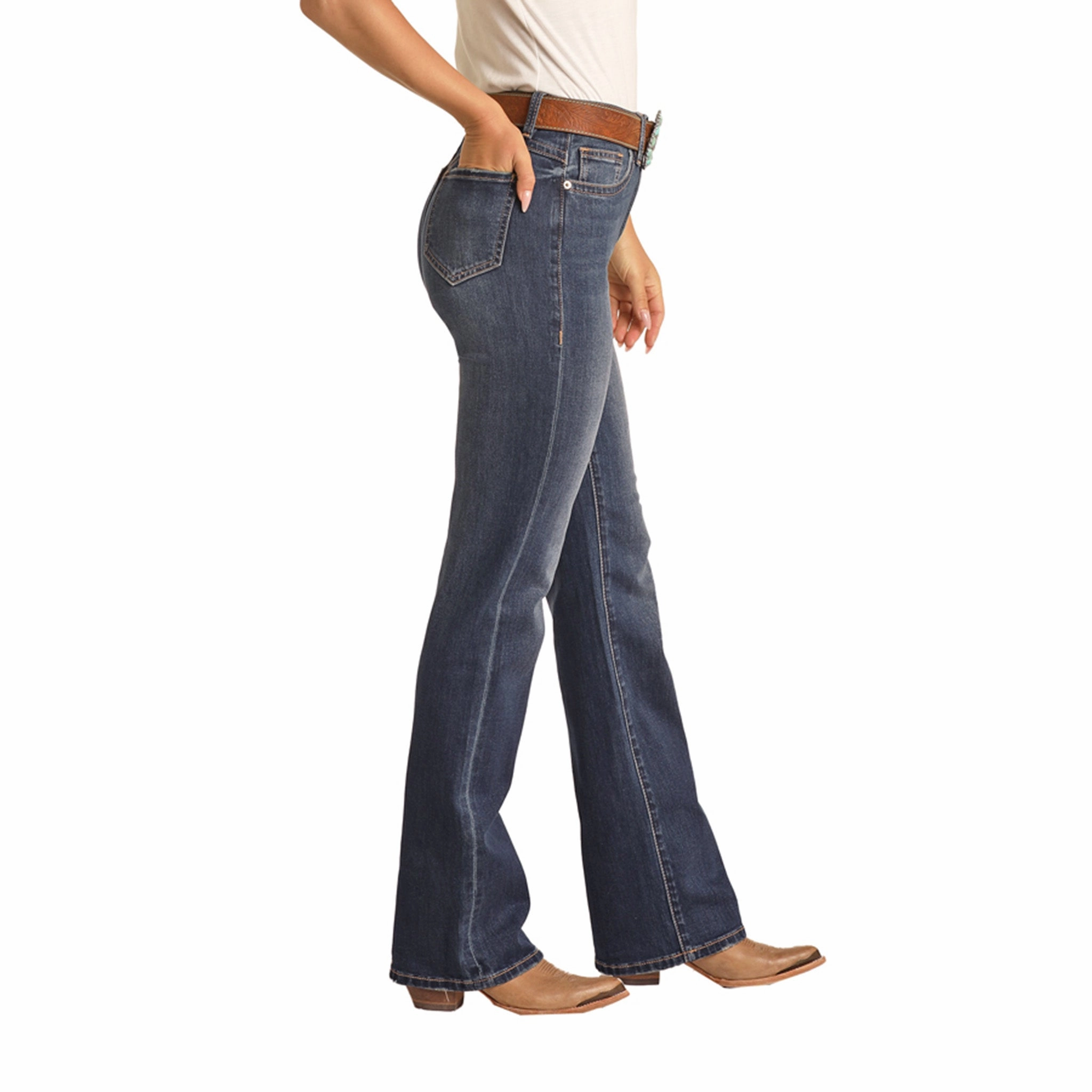 Dark Vintage High Rise Jean Easy Match Airy Touch