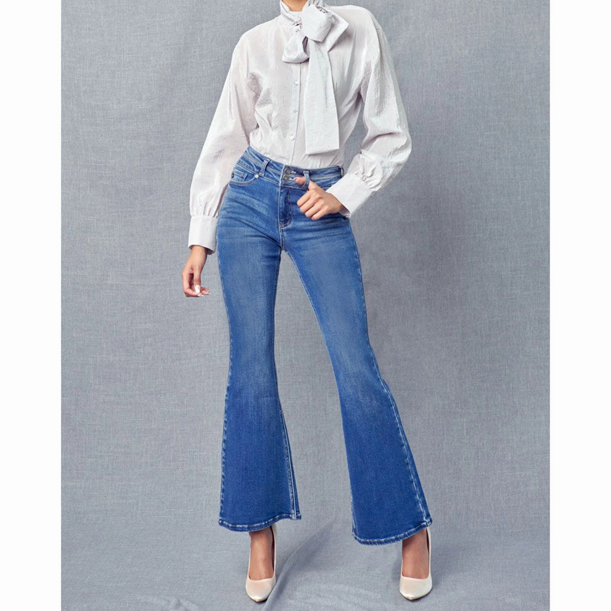 KanCan Vida High Rise Flare Jean Base Wear