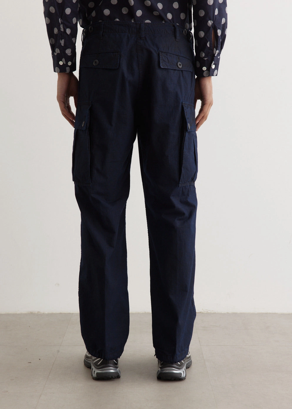 MIL 6 Pocket Indigo Rip Stop Pants Long Wear Stretch Panel