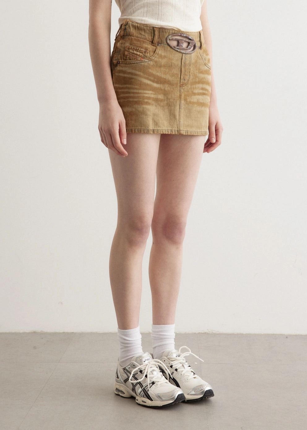 Double Layer Construction Simple Flow De-Ron-Fsf Gonna Skirt