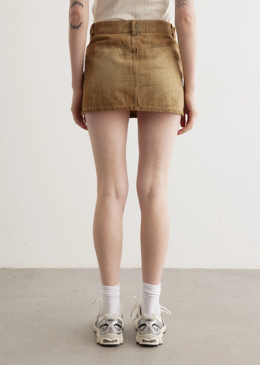 De-Ron-Fsf Gonna Skirt Minimal Vibe Earth Tones