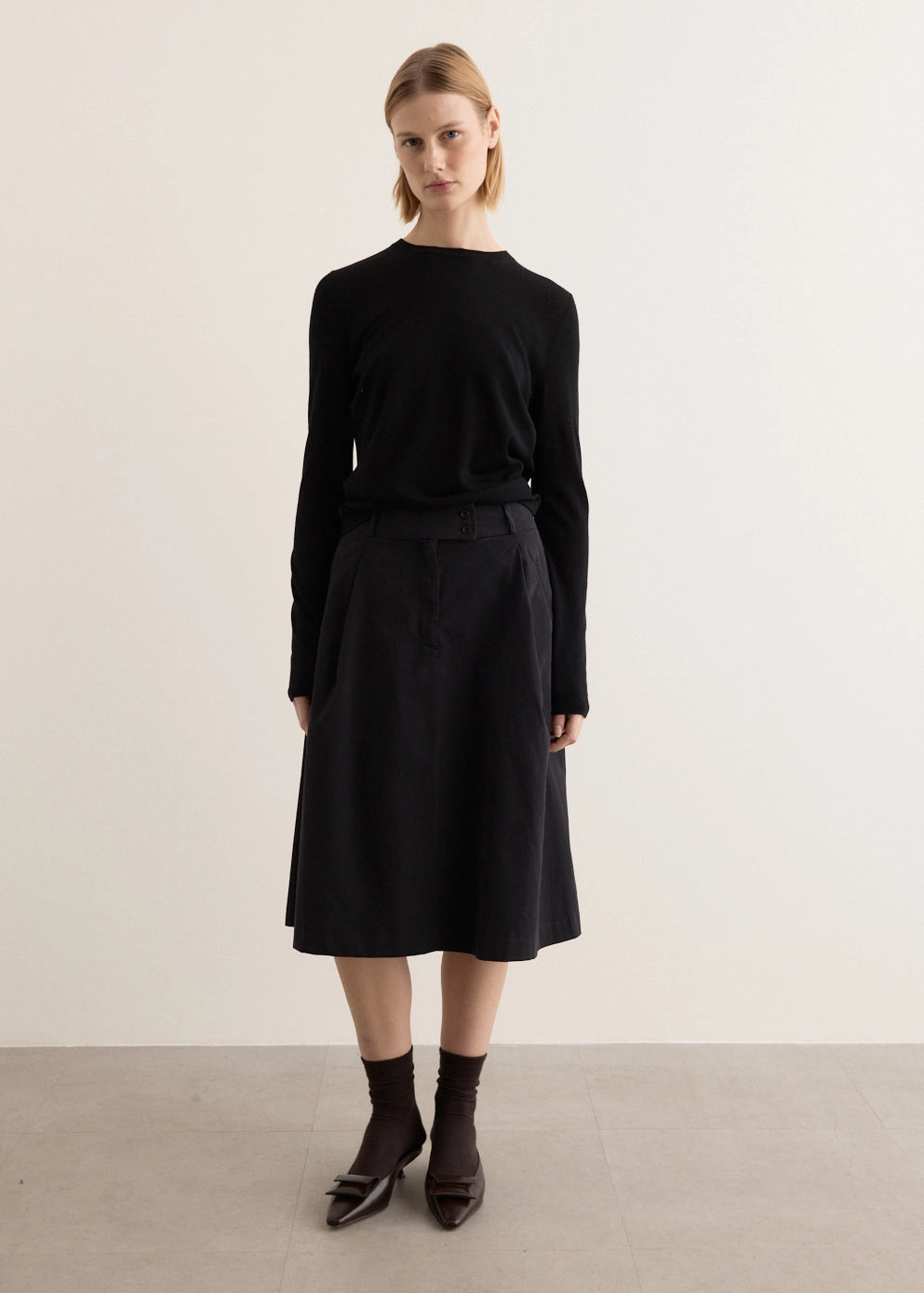 Deborah Skirt High Waist light texture