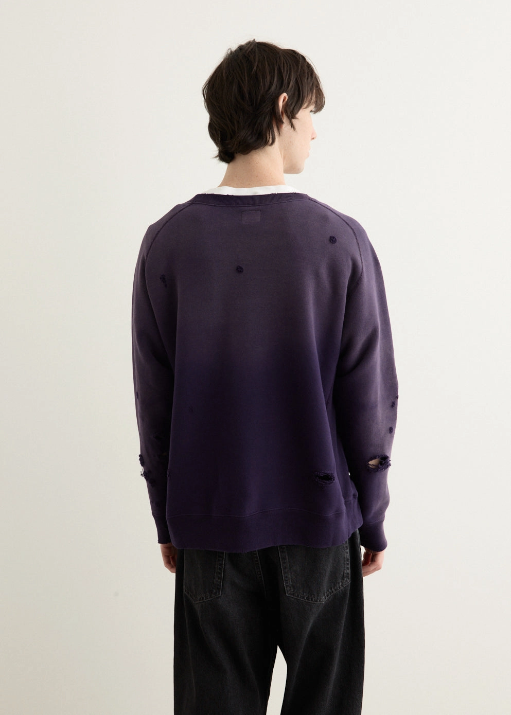 Minimal Bulk Fine Gauge Deconstructed Sweat Shirt