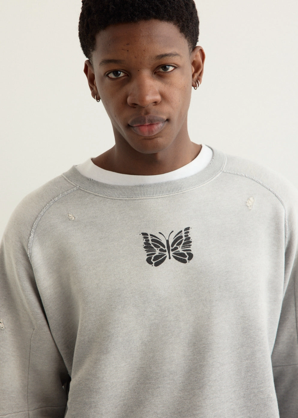 Light Fit Stylish Layers Deconstructed Sweatshirt