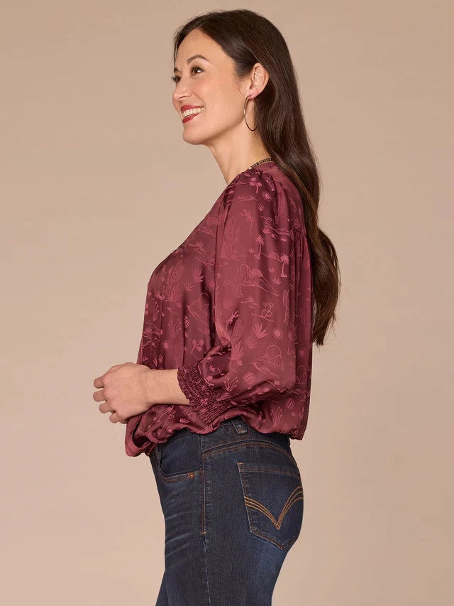 Democracy Desert Nights Woven Blouse Multi Panel Construction