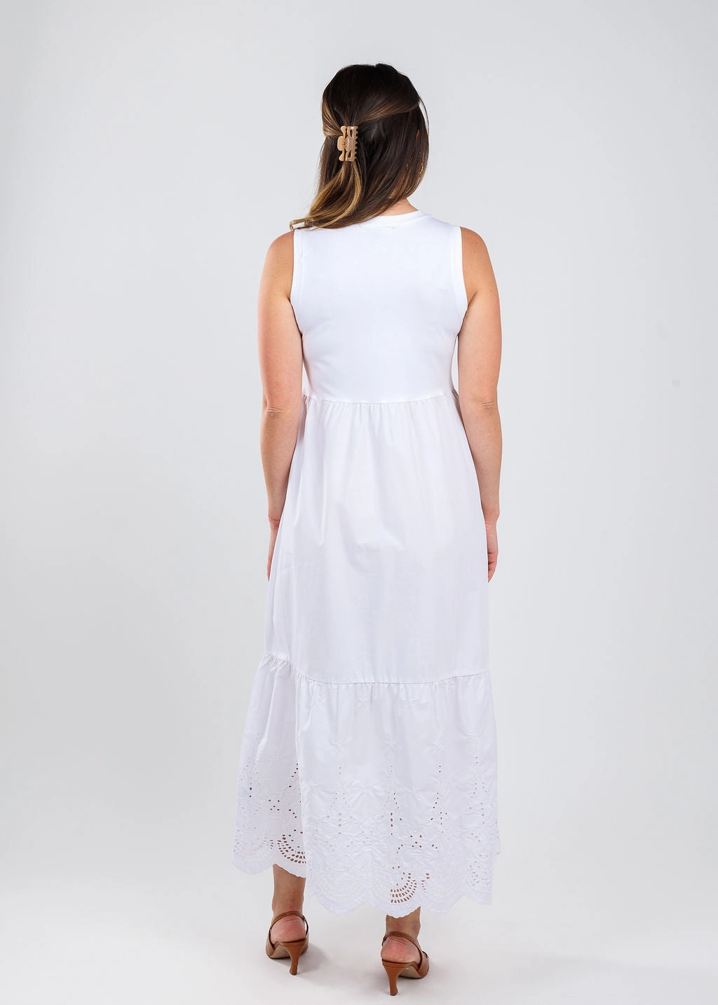 Smart Shape countryside Eyelet Dress - White