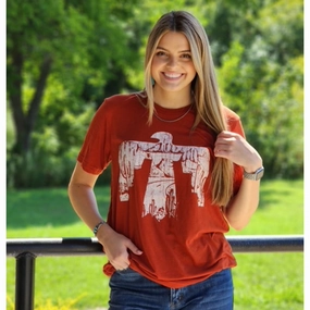 Structured Shoulder Breathable mesh Desert Thunderbird Brick Tee