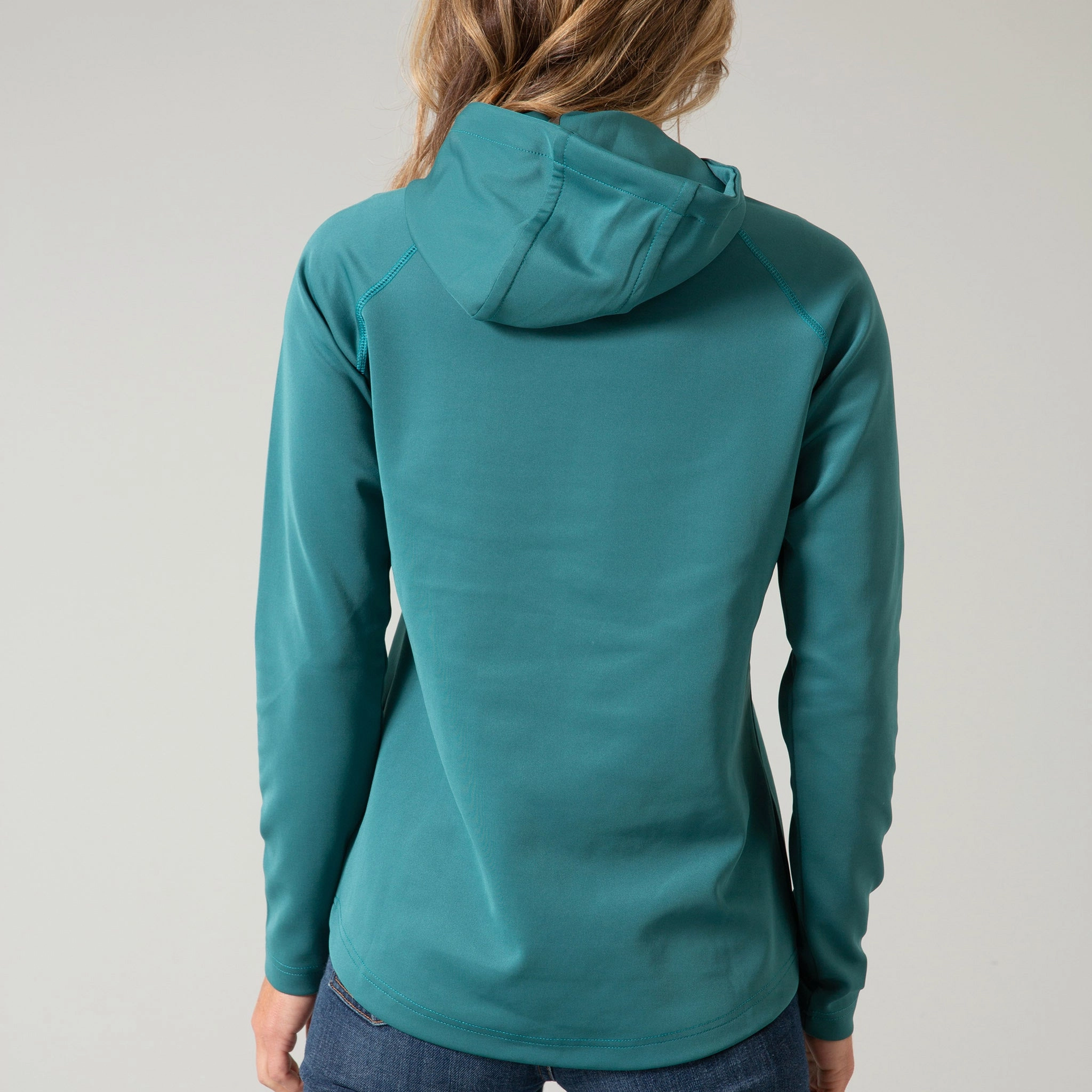 ElasticizedWaistbandSystem Kimes Women's Teal Embossed Kimes Hoodie