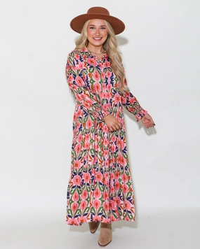 Fall Go Fall Florals Midi Dress