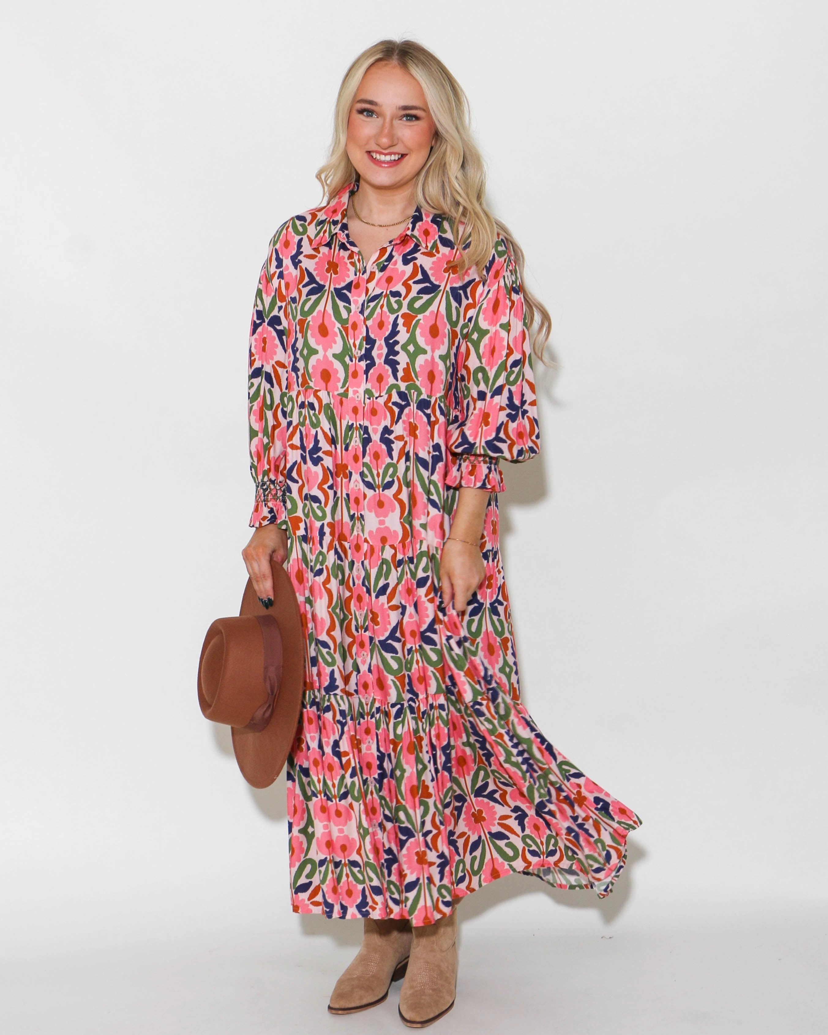 Fall Florals Midi Dress Active Moments