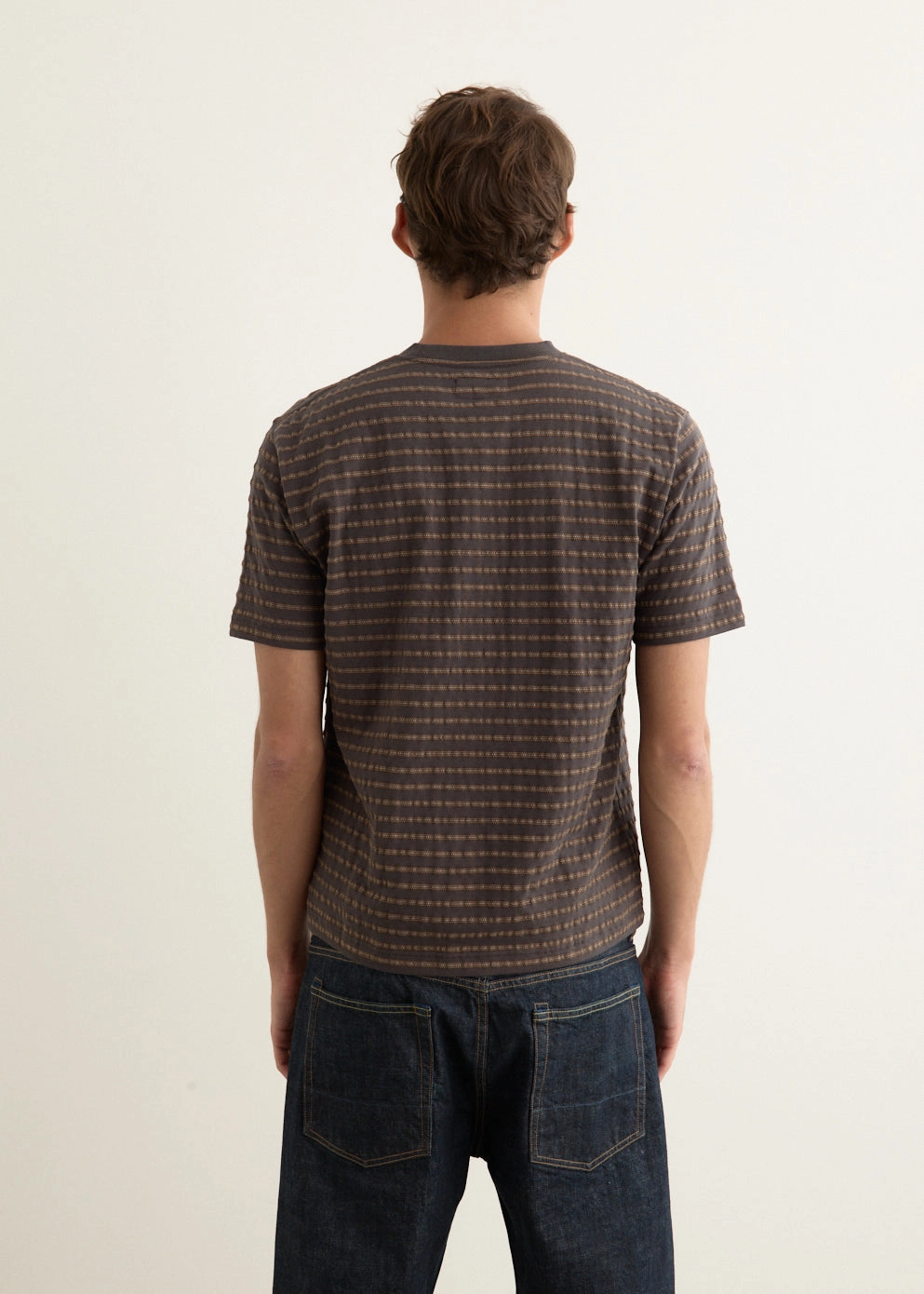 Side Vent Design Soft Material Jacquard Pocket T-Shirt