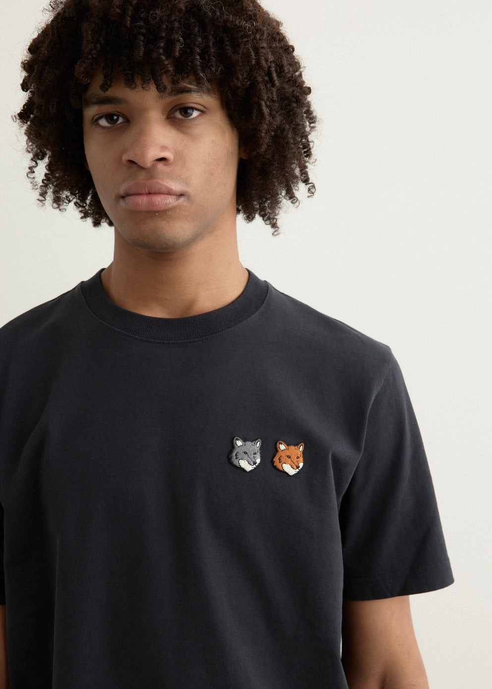 Double Bold Fox Head Comfort T-Shirt Flexible stretch Preppy