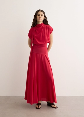 Illi Maxi Skirt Easy Comfort Embroidered Detail