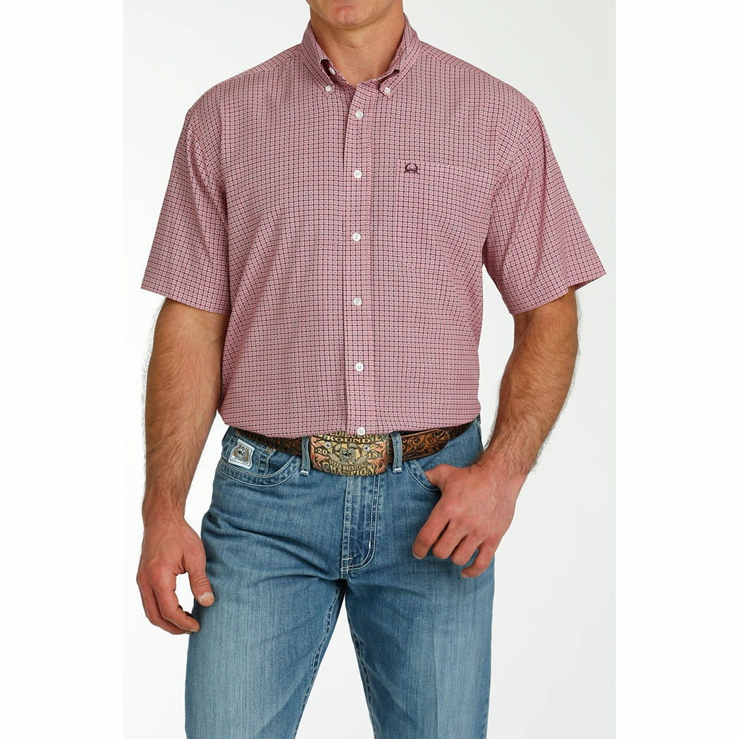 Cinch Men's Rose ArenaFlex Short Sleeve Double Needle Hemming Matte Look