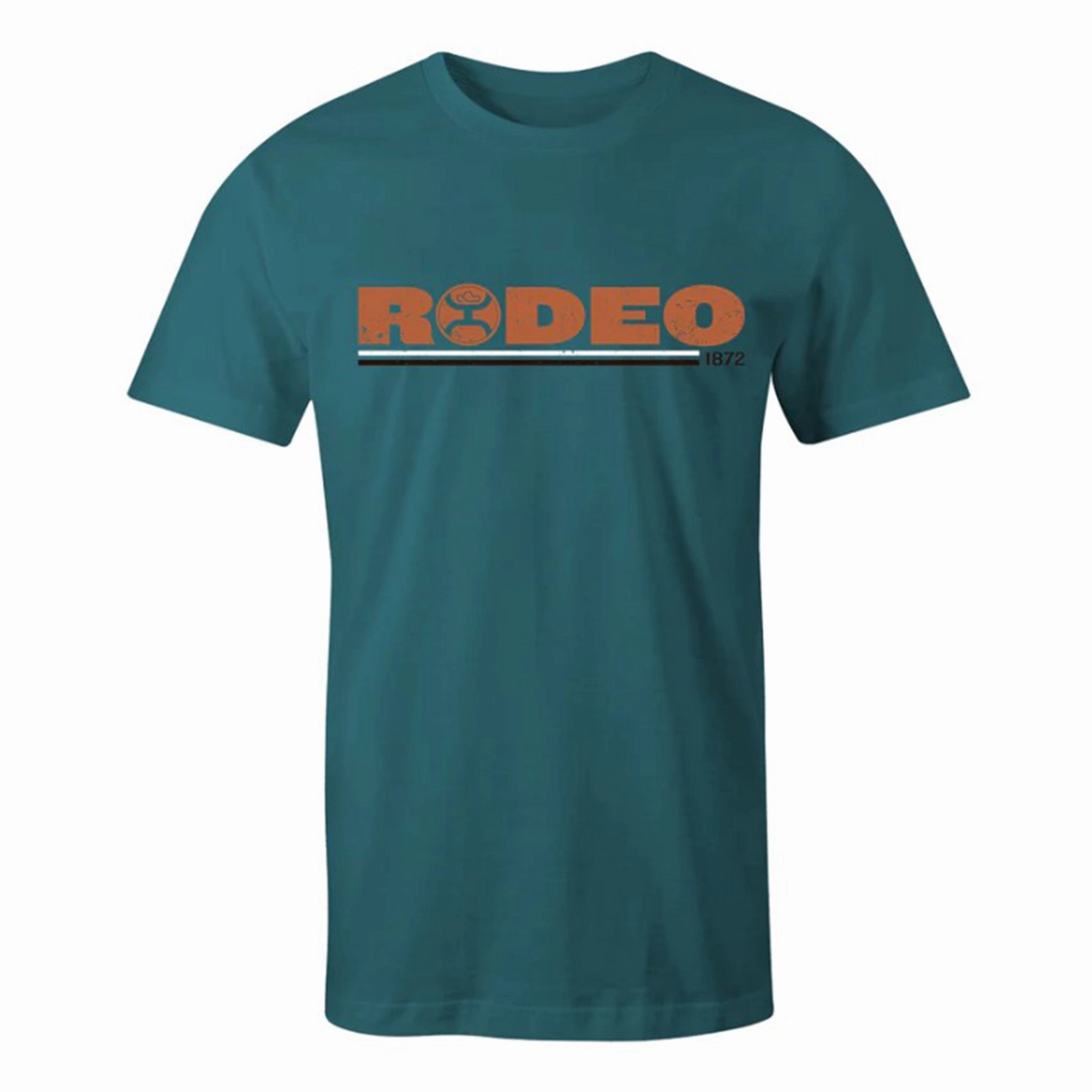 Hooey Men's Teal Heather/Orange Rodeo T-Shirt Trendy Look