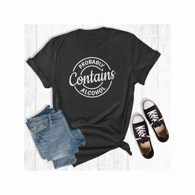 ReflectiveAccents Rebel Rose Women's Probably Contains Alcohol Graphic Tee