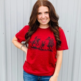 Convertible Style Rust Let'Er Rope Tee