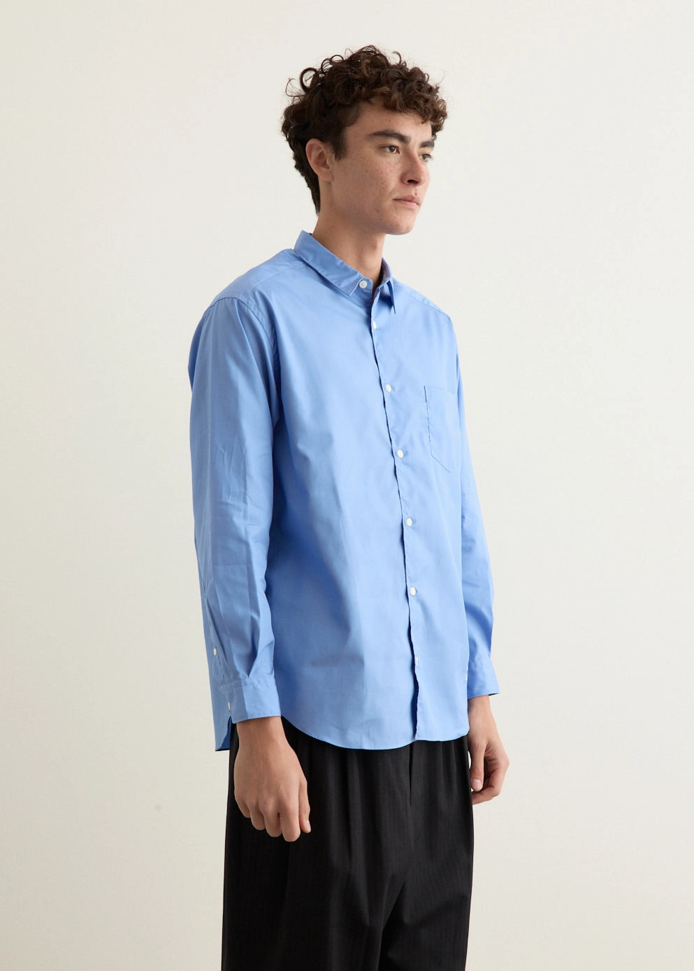 Perfect Look Minimalist Aesthetic Cotton Broad Logo Shirt