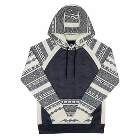 Hooey Women's Maya Black & Cream Hoodie Multipurpose Layering Compact Layer