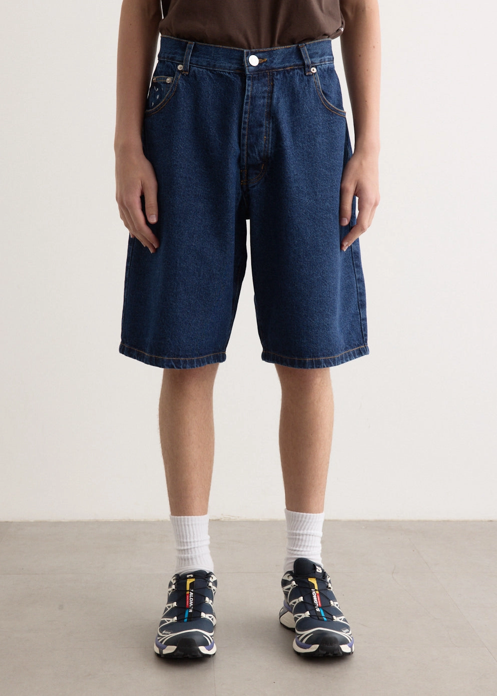 Modern Design Sporty Style DRS Denim Shorts