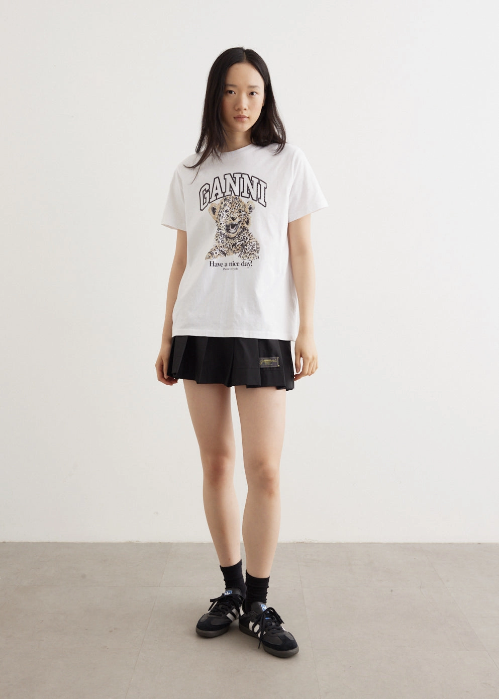 Refined Mood Duchesse Nylon Pleated Mini Skirt