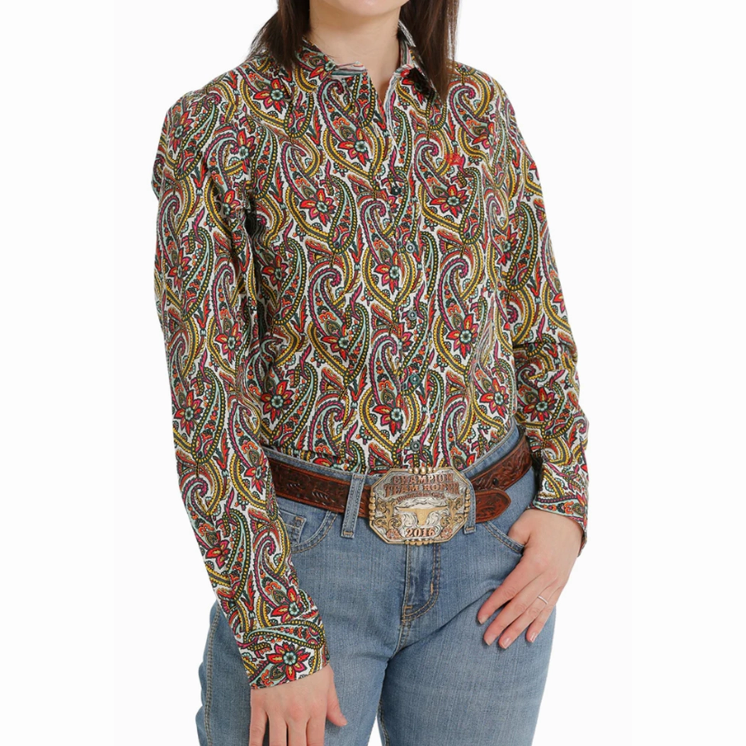 MinimalistStyle Cinch Women's Multi Color Paisley L/S
