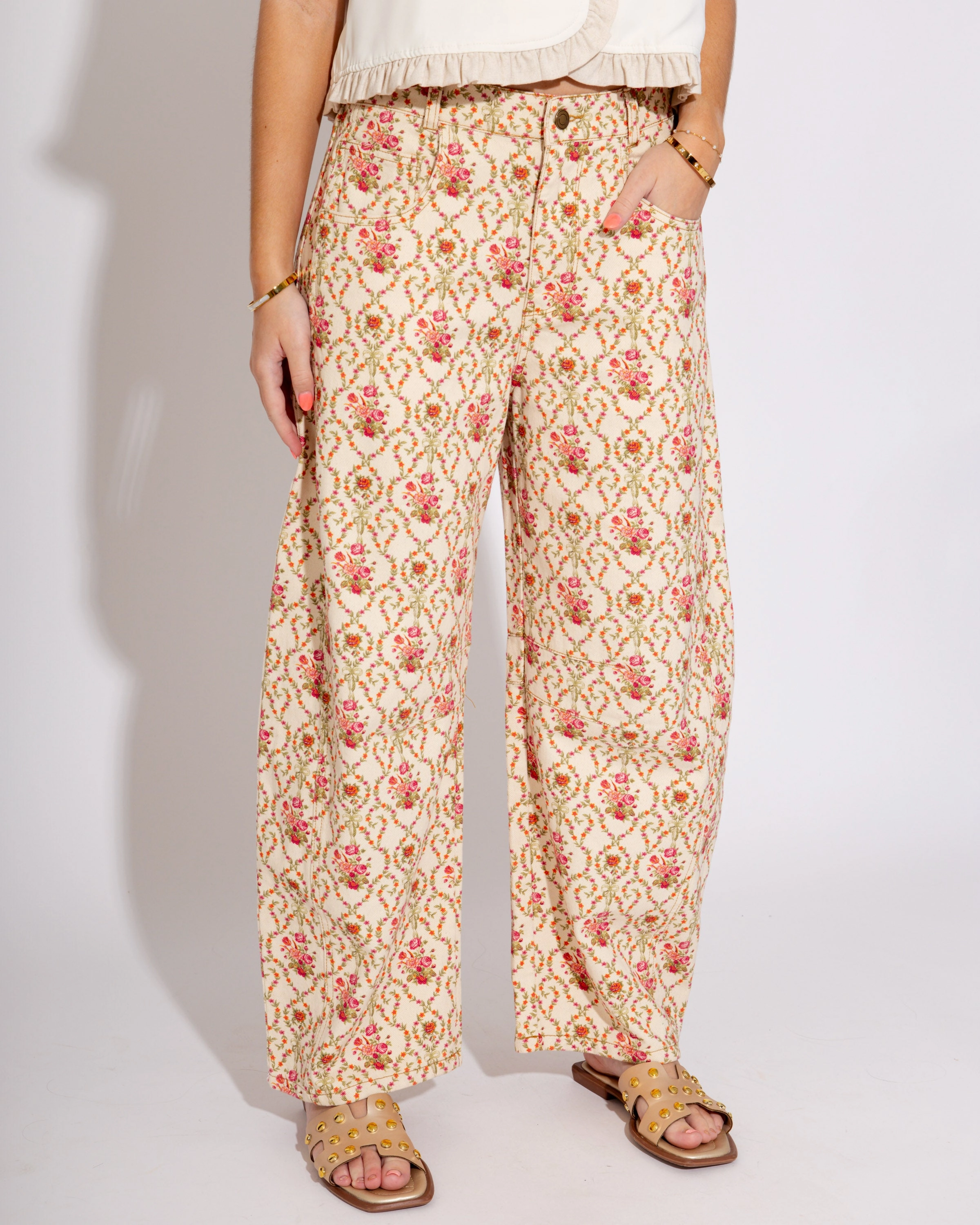 Blooming Barrel Jeans High Durability