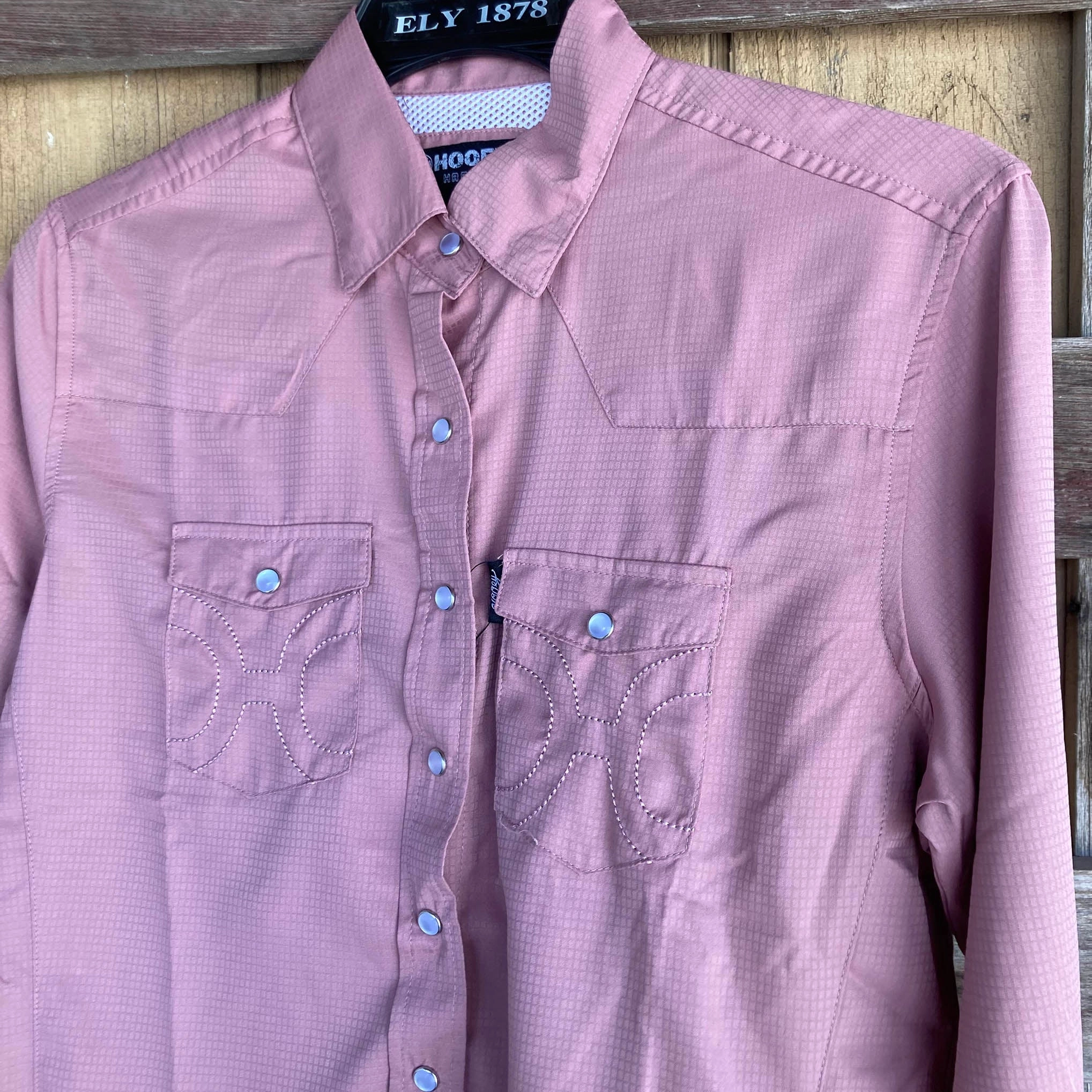 Hooey "Sol" Women's Ash Rose Long Sleeve Shirt UltraSoftLining SoftFeel Fabric