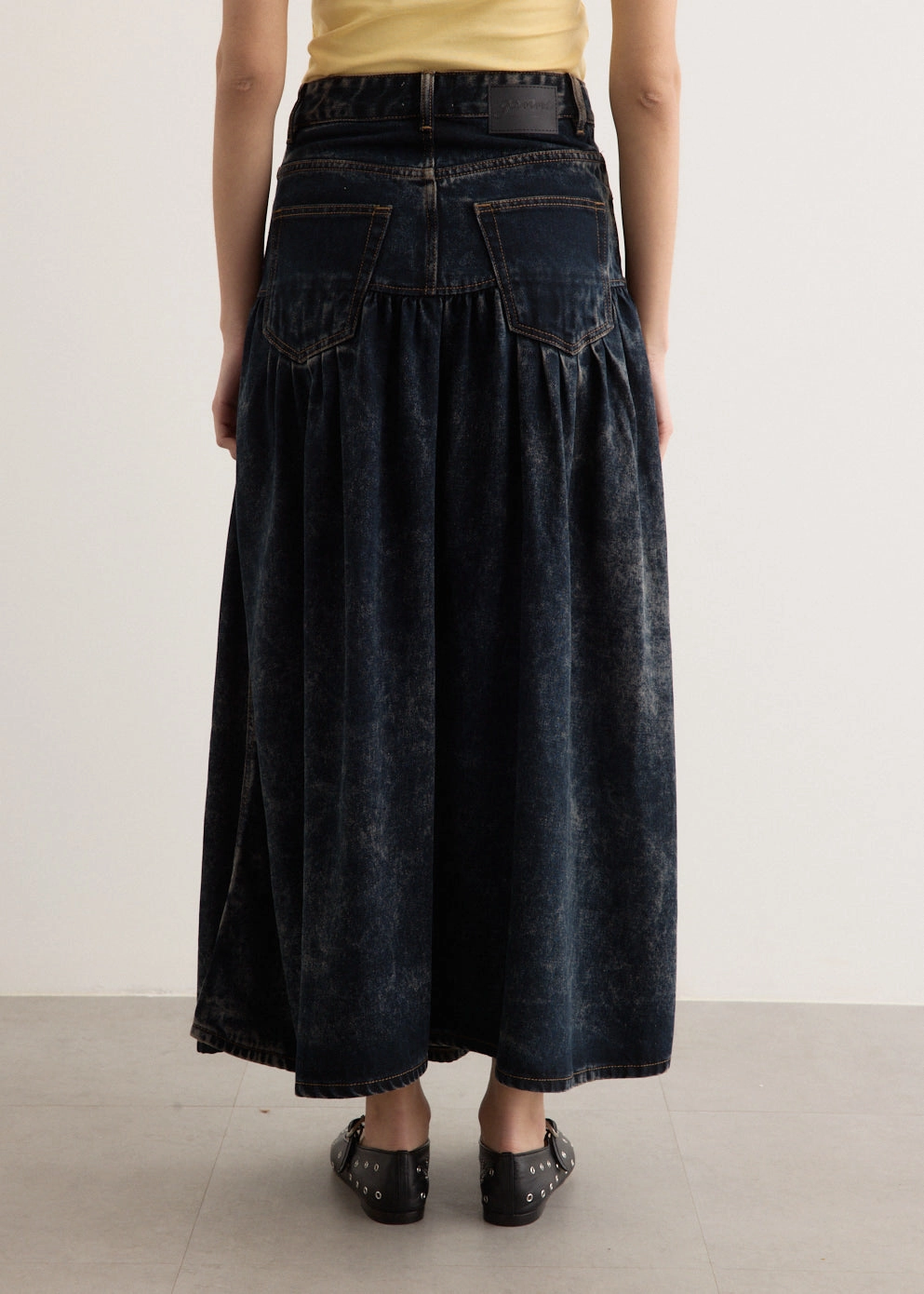 Light Denim Long Skirt Weekend Fashion Heritage Inspired