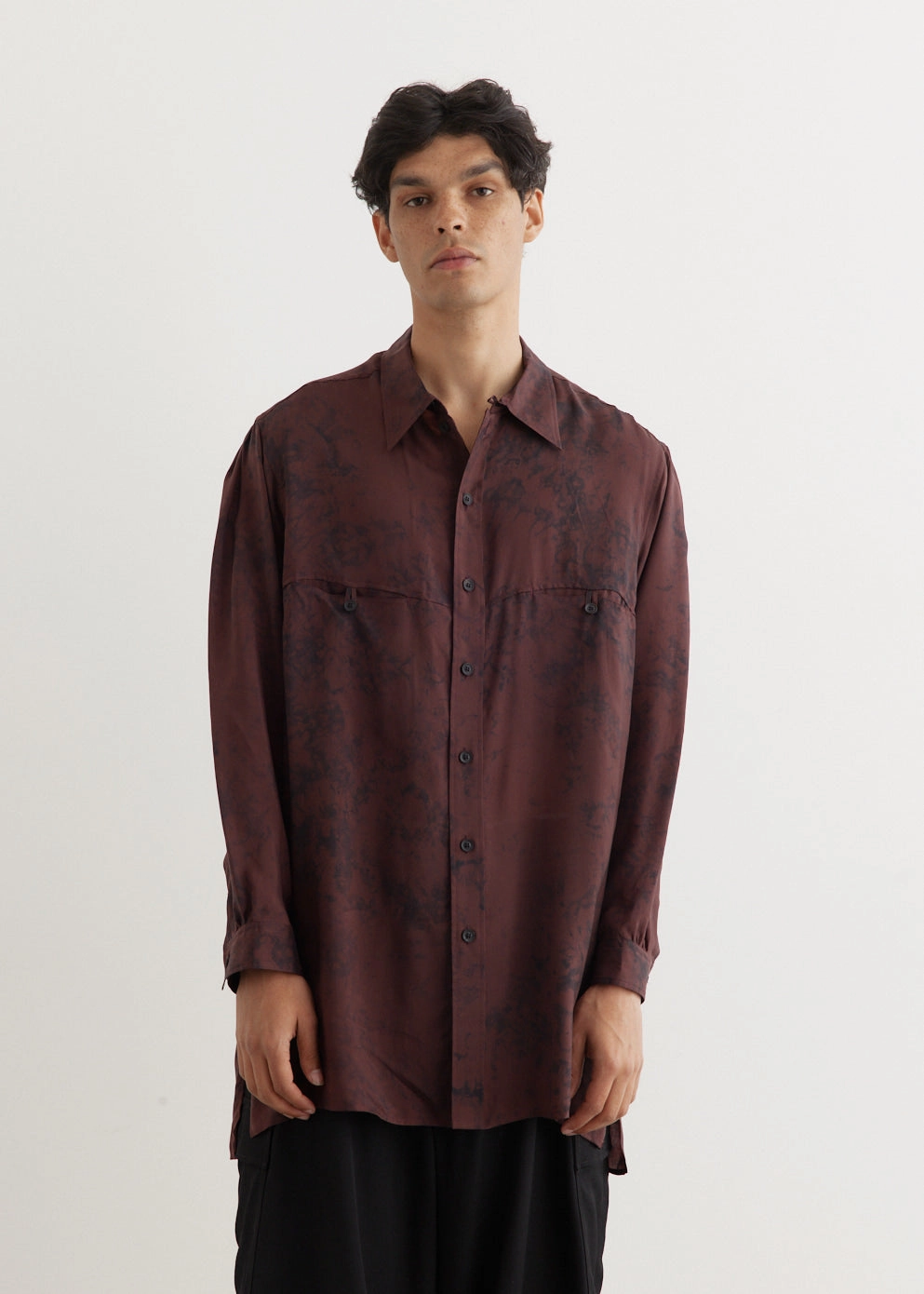 Uneven Dyed Panel Shirt hypoallergenic material Street Comfort