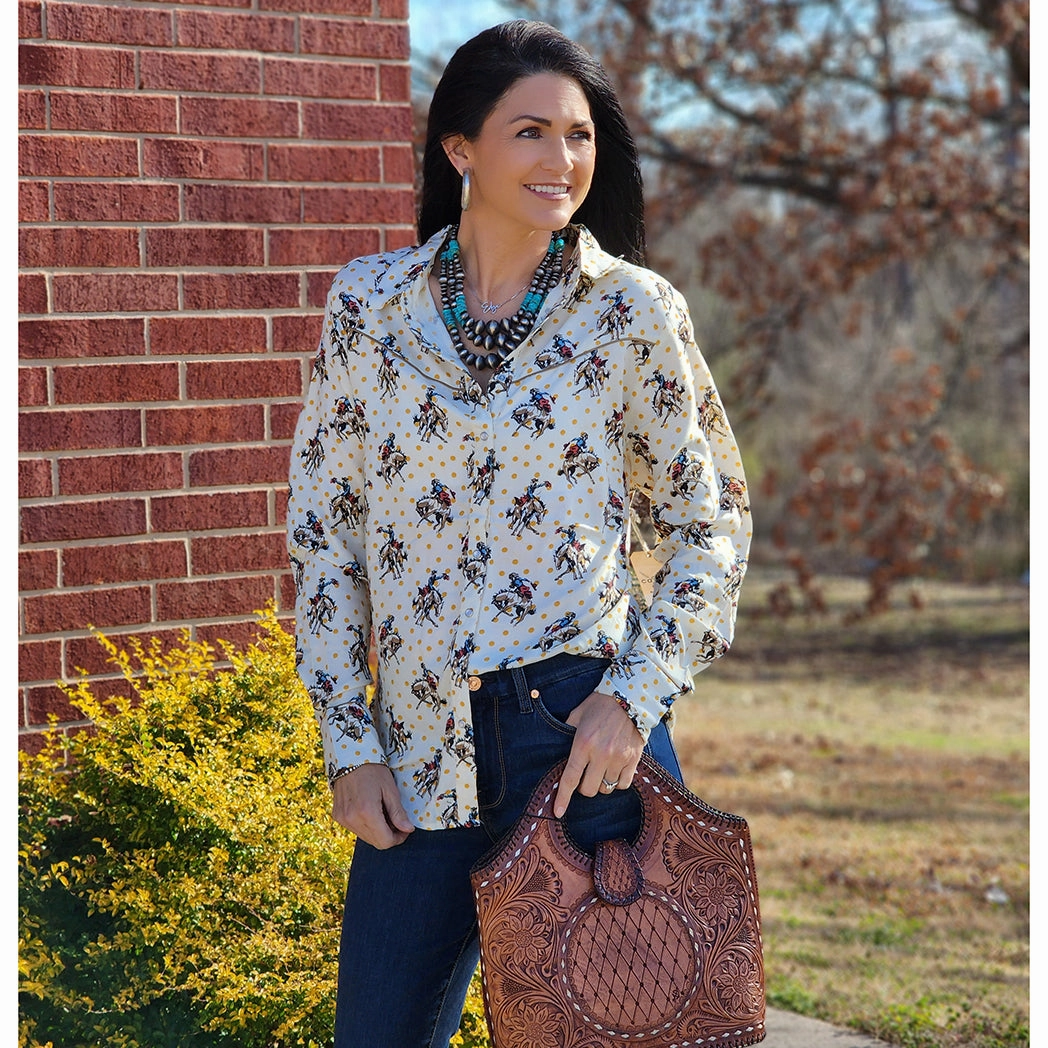 Cool and Breezy Buckaroo Betty Pearl Snap