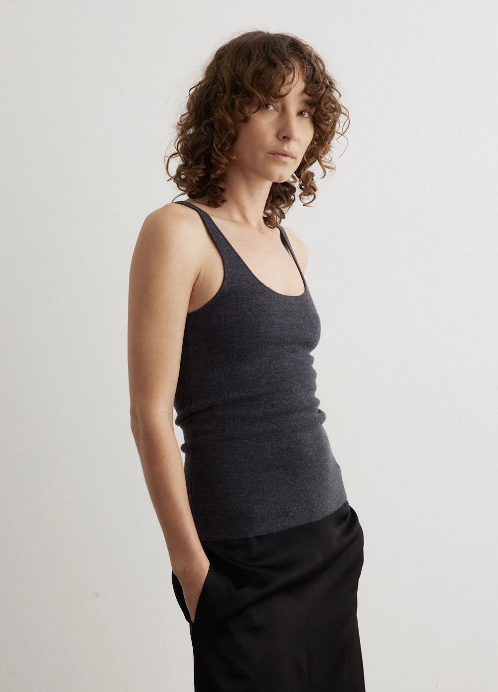 Compact Knit Tank Fashionable Weight