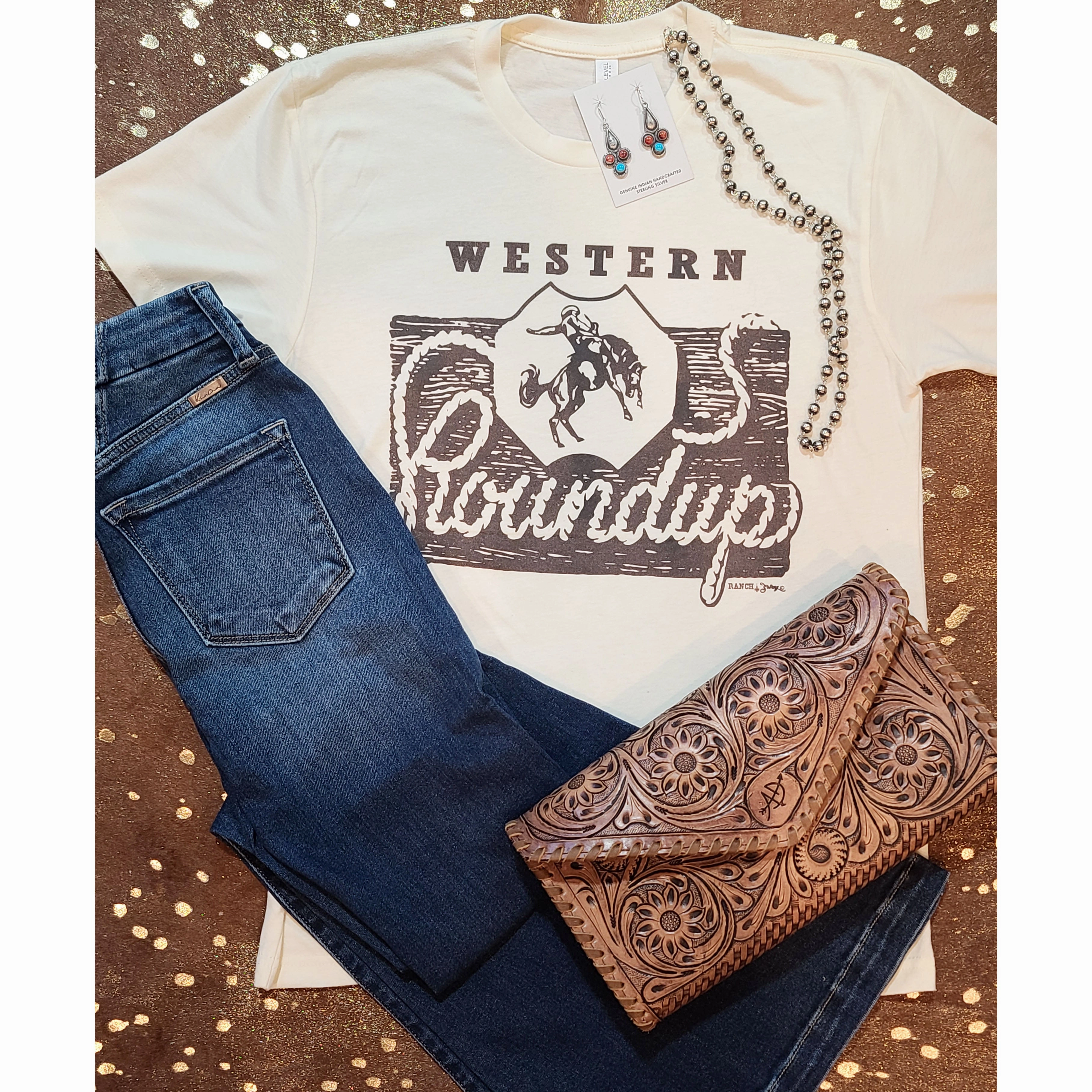 Western Round Up Tee FrenchTerry