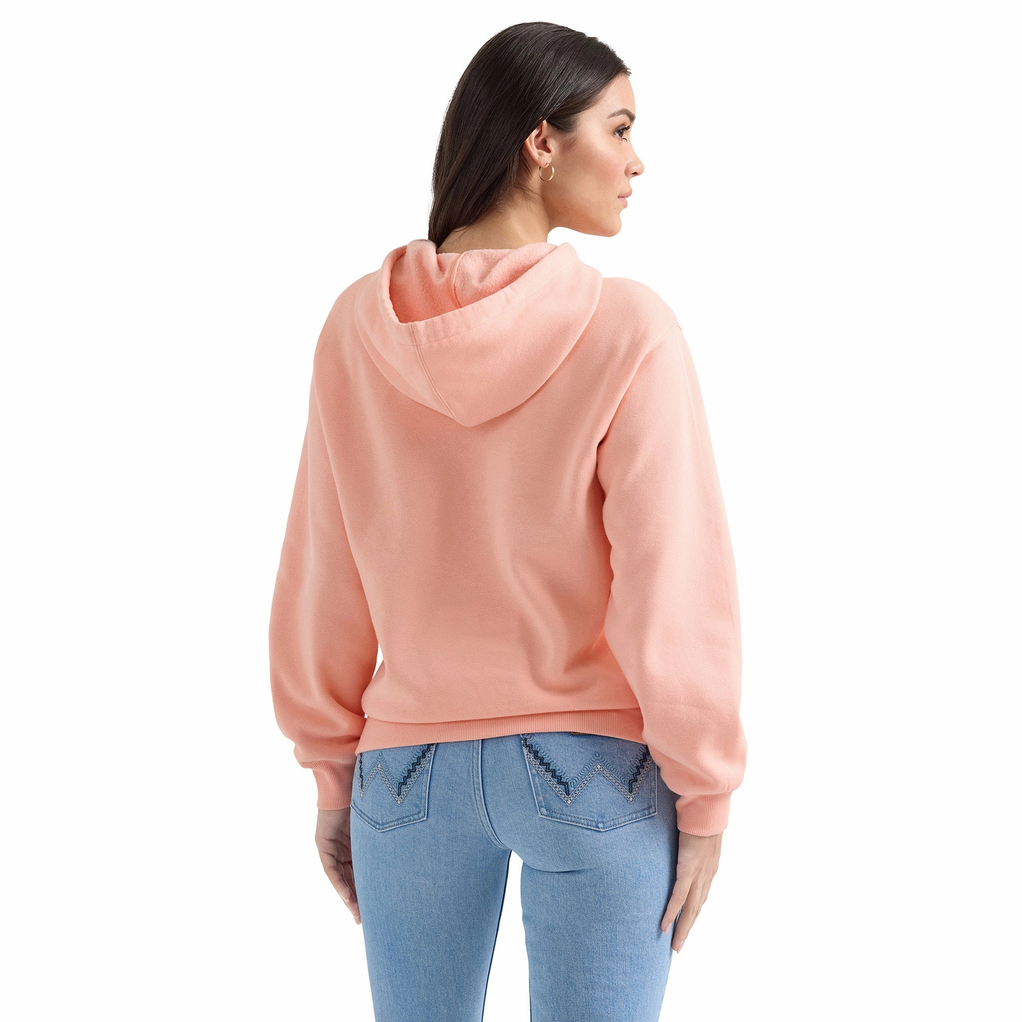 Wrangler Women's Light Pink Hoodie Ergonomic Tailoring
