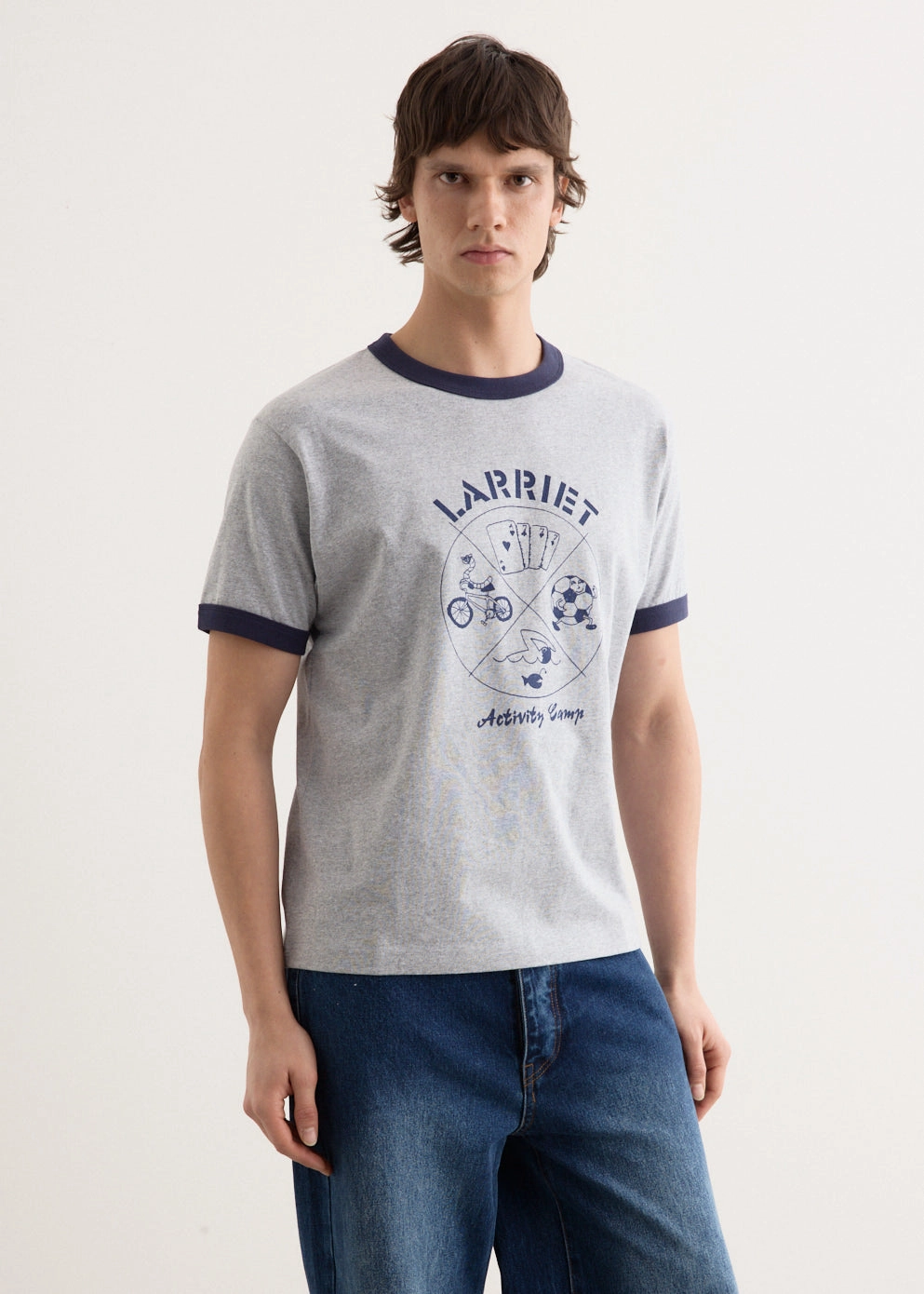Flattering Cut Printed Logo Camp Larriet T-Shirt