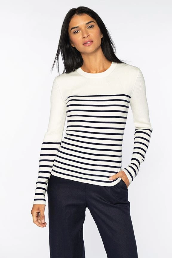 Knit Apparel Stripe Rib Crew