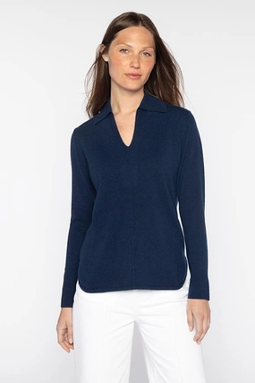 Easy Splitneck Polo Chic Design Winter Style Must-Have